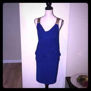 ✅✅Like new amazing gold hardware royal blue dress